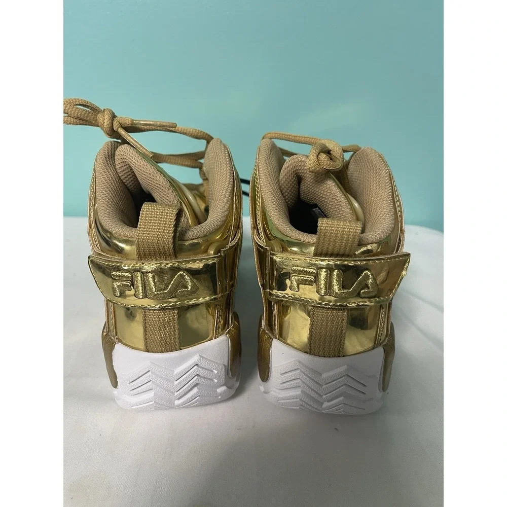 Fila Grant Hill 2 Metallic Size 6 Mens‎ Gold Athletic Basketball Shoes S-53 - Picture 3 of 7